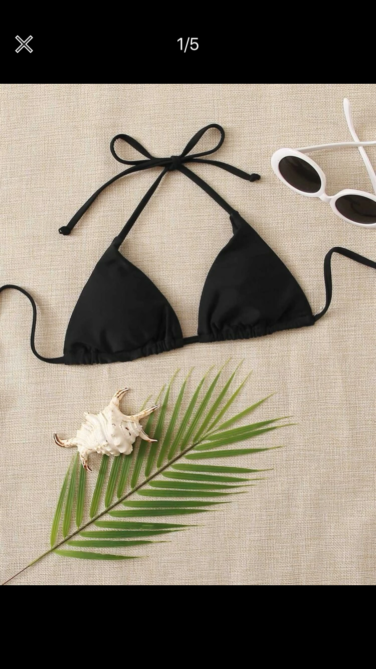 image for link to Tie back triangle bikini top