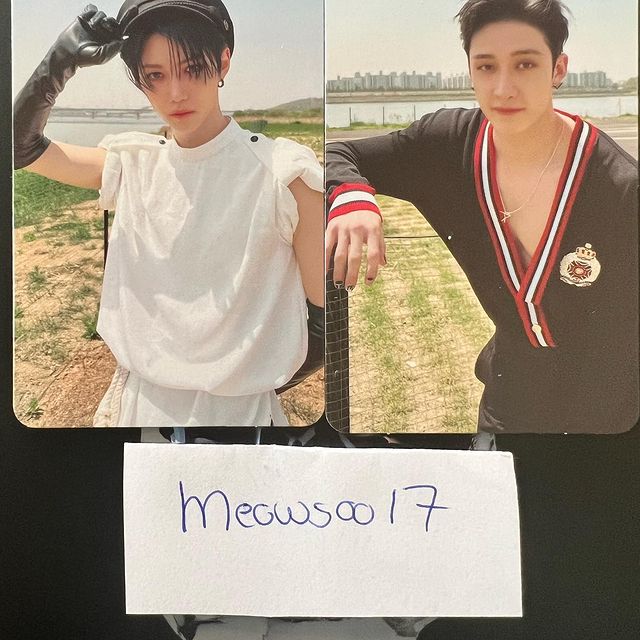 Instagram post: WTT Barnes and Noble SKZ POBs 💗 Have: Felix Bangchan 💗 Want: Leeknow or Hyunjin #wtt #wttskz #wttstraykids #straykids #skz #barnesandno...