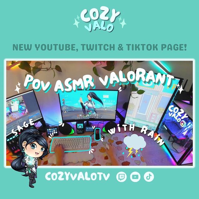 Instagram post: Announcement ✨ WELCOME TO THE COZY CALA CLUB!! ✨ I am starting a new channel called Cozy Valo TV. This is a place where I make Valorant c...