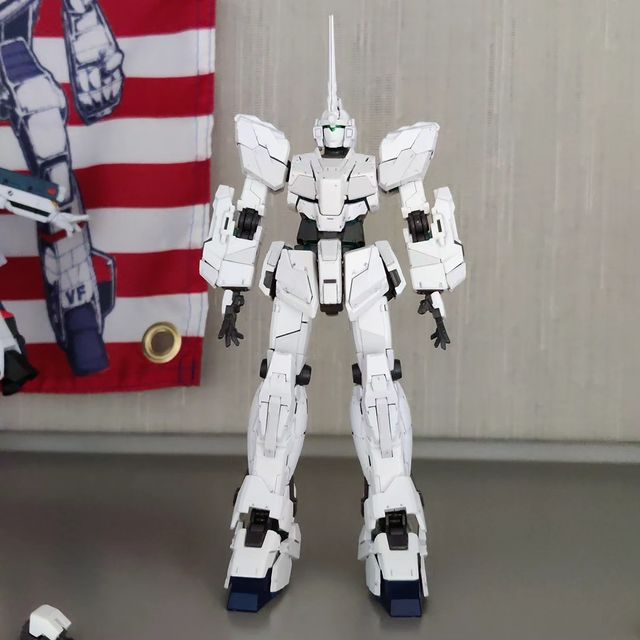 Instagram post: I finished what's probably beaten my RG Sazabi as the biggest mobile unit in my collection! The RG Full Armor Unicorn is a best of a kit,...
