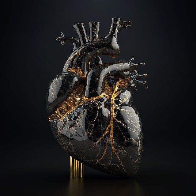 Instagram post: Marble heart⁣⁣⠀ 💛🖤⁣⁣⠀ •⁣⁣⠀ • ⁣⁣⠀⁣⁣⠀ •⁣⁣⠀⁣⁣⠀ #cinema4d #c4d⁣⁣ #mgcollective #cryptoart #octanerender #3dart #motiongraphics #makersplace...