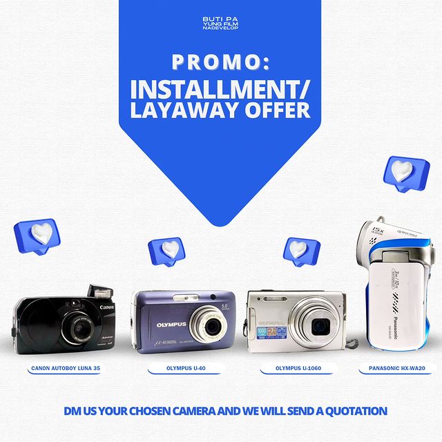 Instagram post: Introducing our limited Camera Installment/Layaway Offer – turning your photography dreams into reality, one payment at a time. 🌟 DM US ...