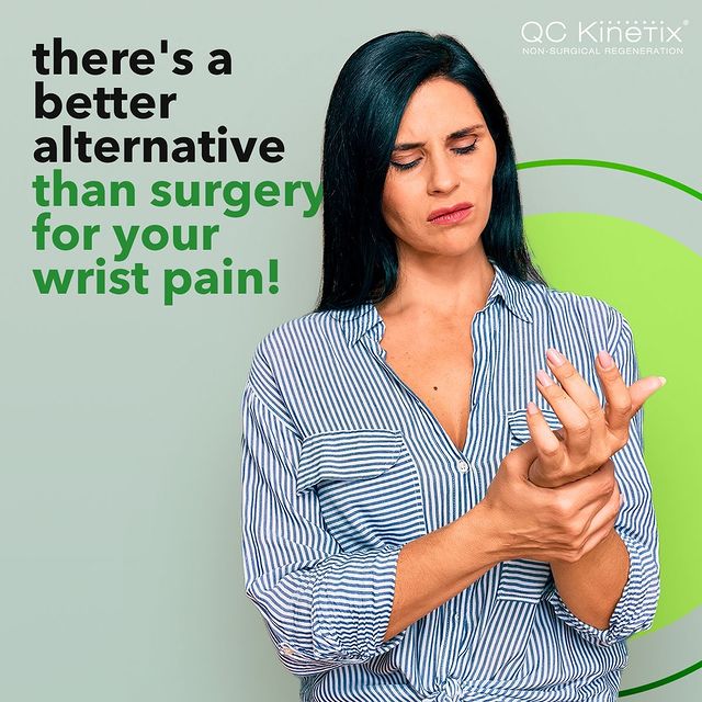 Instagram post: Direct trauma is the most common cause of wrist pain. That can include a sudden impact, such as a steep fall or a car accident. Other cau...