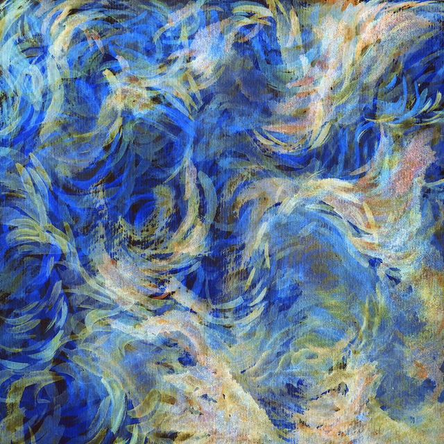 Instagram post: This original painting was made while listening to my latest podcast for @accentsrecords and it also resembles the artwork for this set! ...