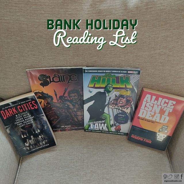 Instagram post: A random assortment I know but that's the joys of a #libraryhaul My bank holiday weekend in a photo. #reading #readingforpleasure #family...