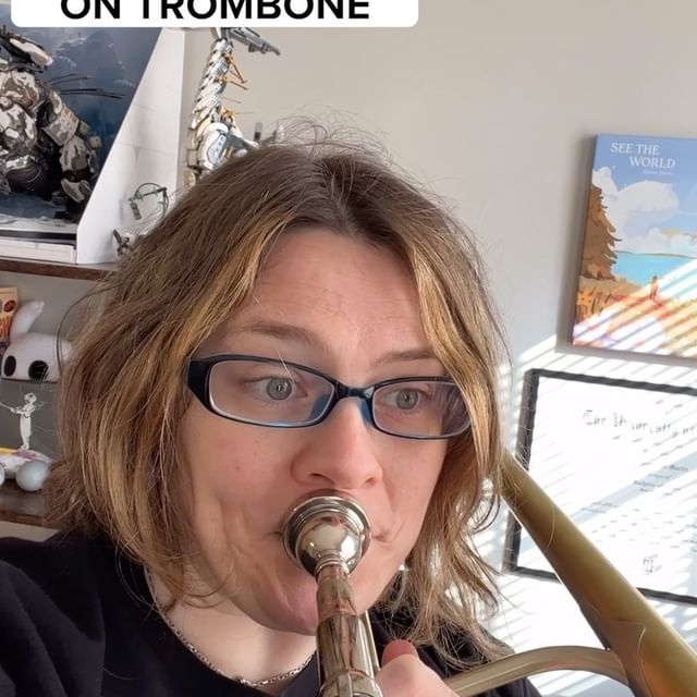 Instagram post: Alright, now get out there and play Careless Whisper lol #trombone #tromboneplayer #brass #highnotes #musiceducation #trombonelessons #mu...
