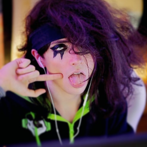 Instagram post: Gamer girl!!1 (boy) Faith Connors is a huge gender envy target of mine. This was my very first attempt at doing her eye makeup. I'm super...