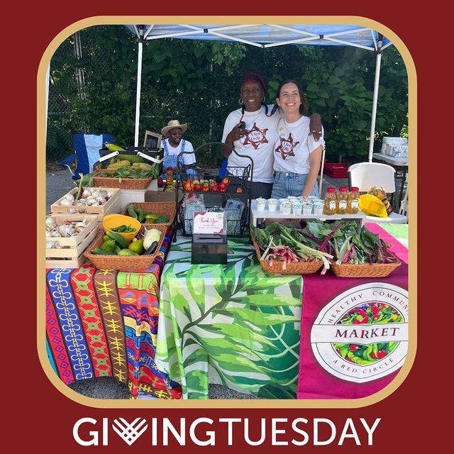 Instagram post: 🔴 Join us in making an impact this Giving Tuesday! ⁣ ⁣ 🥗 A Red Circle's Healthy Community Market is a cornerstone program, fostering co...