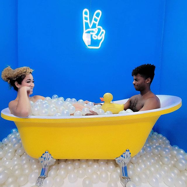 Instagram post: 2 year anniversary and going strong 💪🏾 #anniversary #loveofmylife #bubblebath #footrub #wife