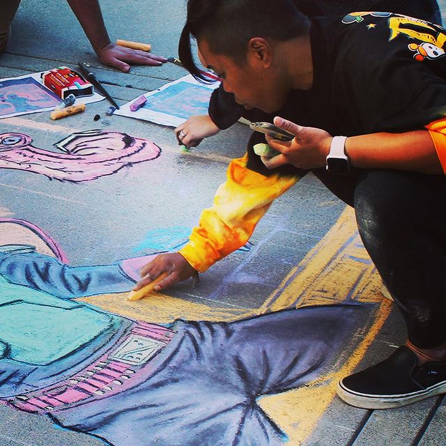 Instagram post: Really thrilled to be able to participate at the Annual Chalk fest a few weeks back and my team even landed 🥉! WHAT?!! 😱😭 *photos 3rd/...