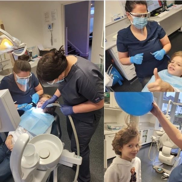 Instagram post: We love children... the perfect practice with happy patients 🤩 #dentistryworld #childrendentist #kinddentist #nofear #balloonlover #gold...